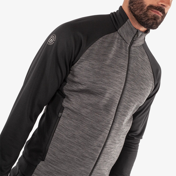 Darwin is a Insulating golf mid layer for Men in the color Forged Iron/Black (3)