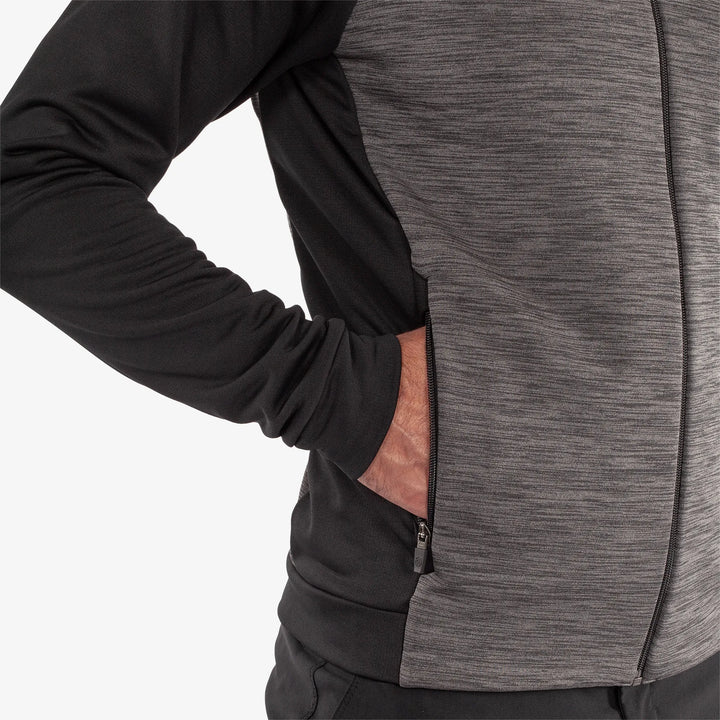 Darwin is a Insulating golf mid layer for Men in the color Forged Iron/Black (4)