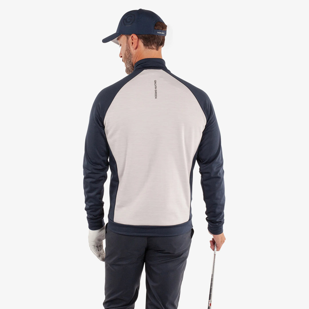 Darwin is a Insulating golf mid layer for Men in the color Cool Grey/Navy(5)