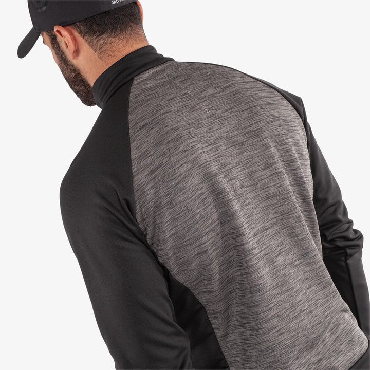 Darwin is a Insulating golf mid layer for Men in the color Forged Iron/Black (6)