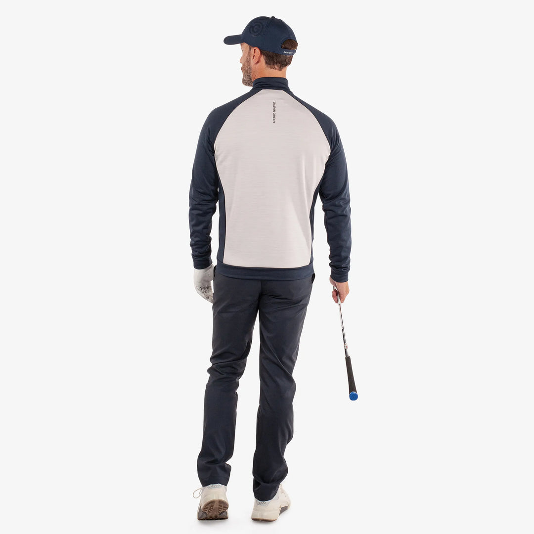 Darwin is a Insulating golf mid layer for Men in the color Cool Grey/Navy(6)