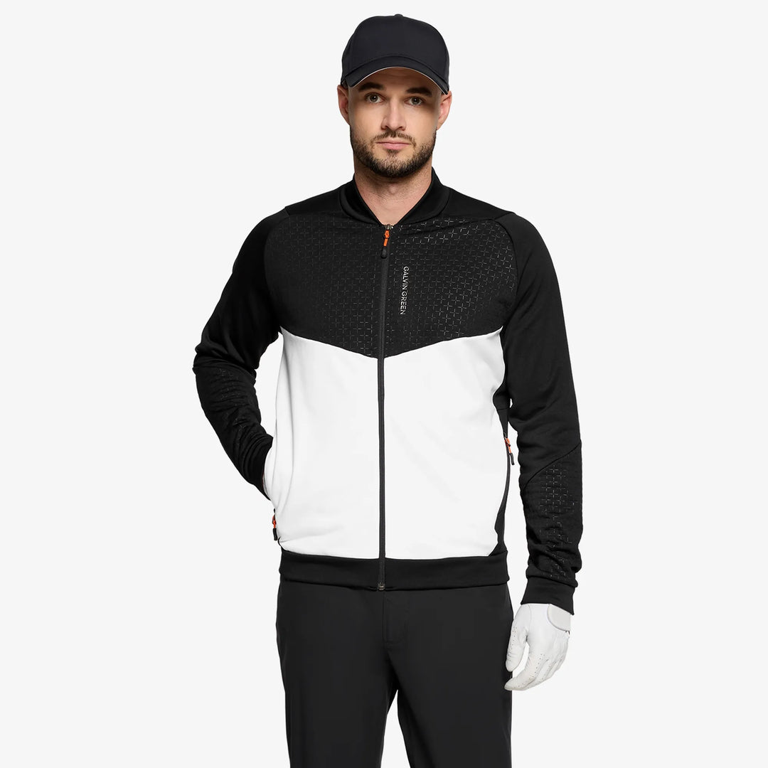 Dash is a Insulating golf mid layer for Men in the color Black/White(1)