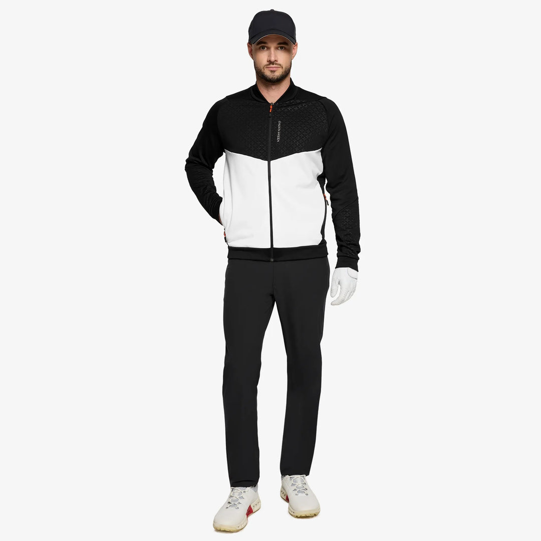 Dash is a Insulating golf mid layer for Men in the color Black/White(2)