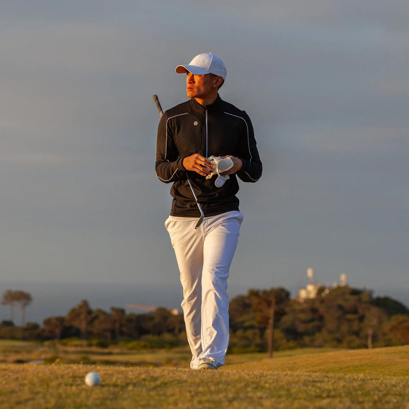 Dave is a Insulating golf mid layer for Men in the color Black/White(9)
