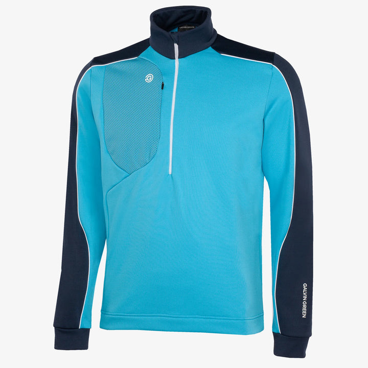 Dave is a Insulating golf mid layer for Men in the color Aqua/Navy(0)