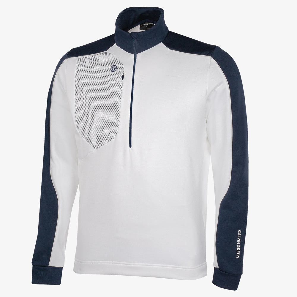 Dave is a Insulating golf mid layer for Men in the color White/Navy(0)