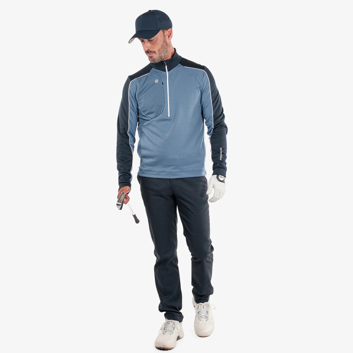 Dave is a Insulating golf mid layer for Men in the color Moonlight Blue/Navy(2)