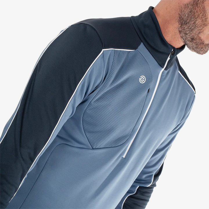 Dave is a Insulating golf mid layer for Men in the color Moonlight Blue/Navy(3)