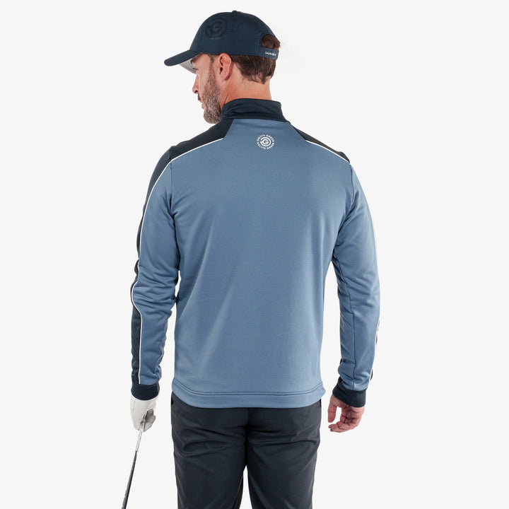 Dave is a Insulating golf mid layer for Men in the color Moonlight Blue/Navy(4)