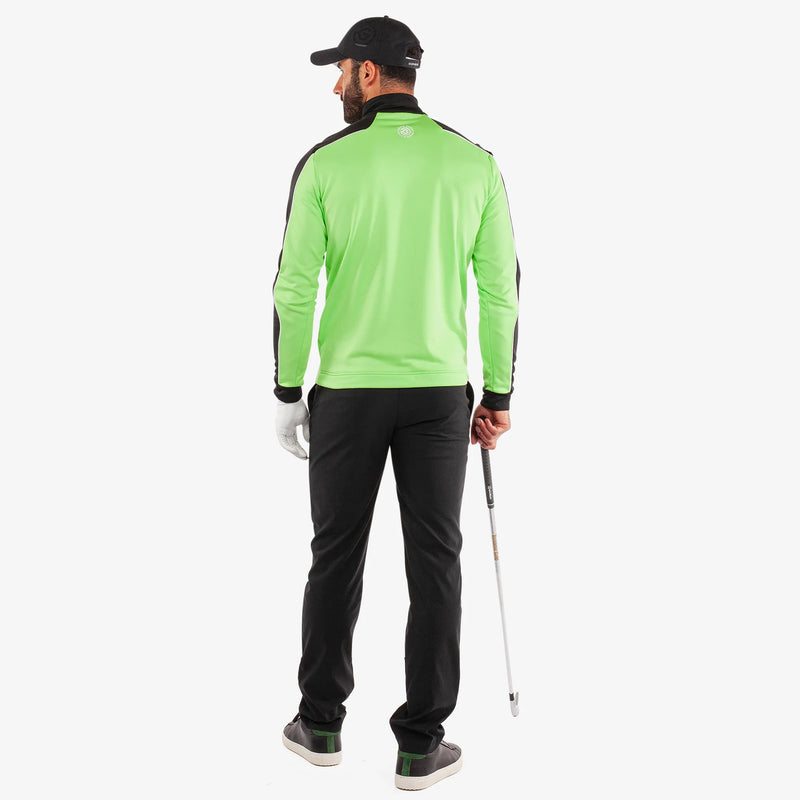Dave is a Insulating golf mid layer for Men in the color Fresh Green/Black(6)