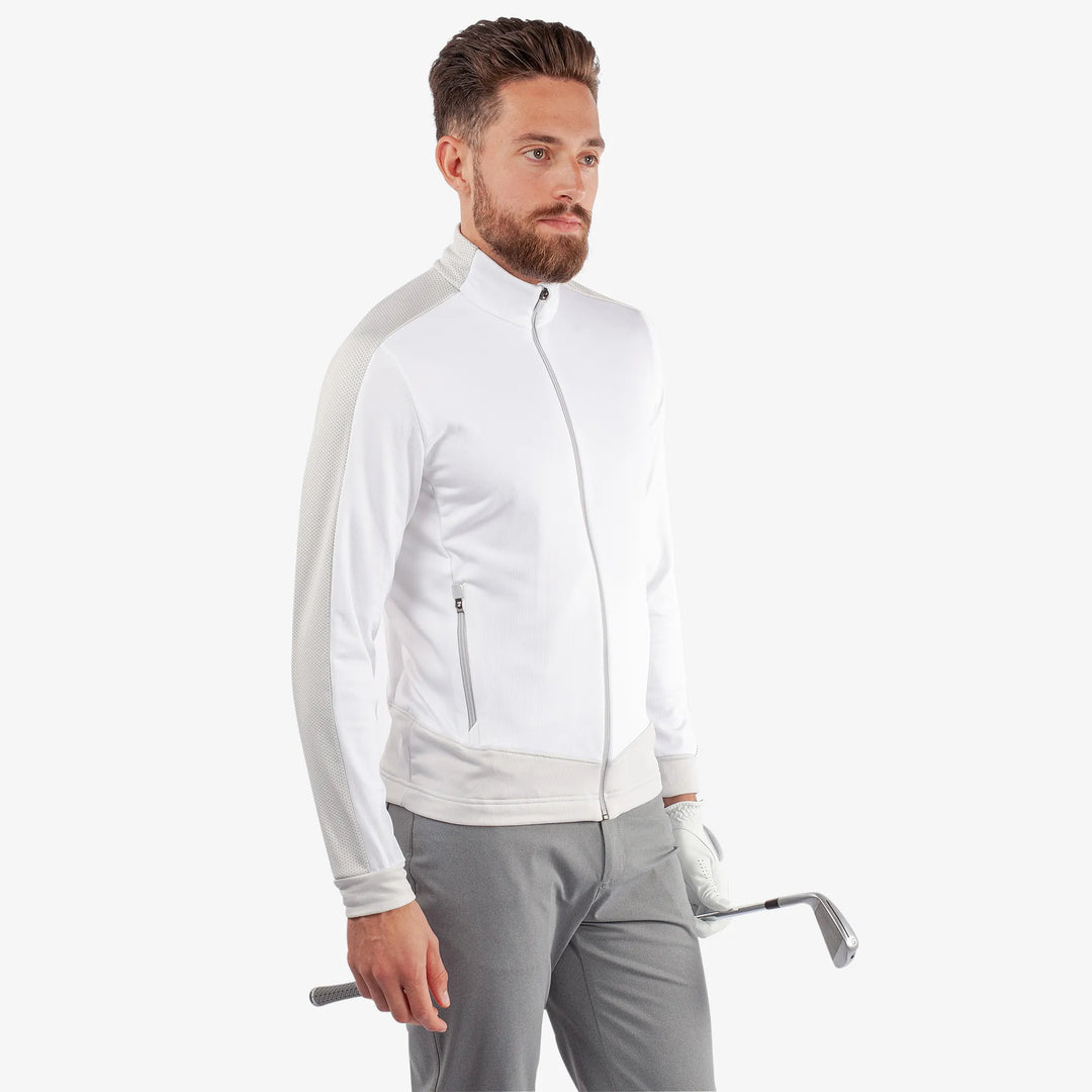 Dawson is a Insulating golf mid layer for Men in the color White/Cool Grey(1)