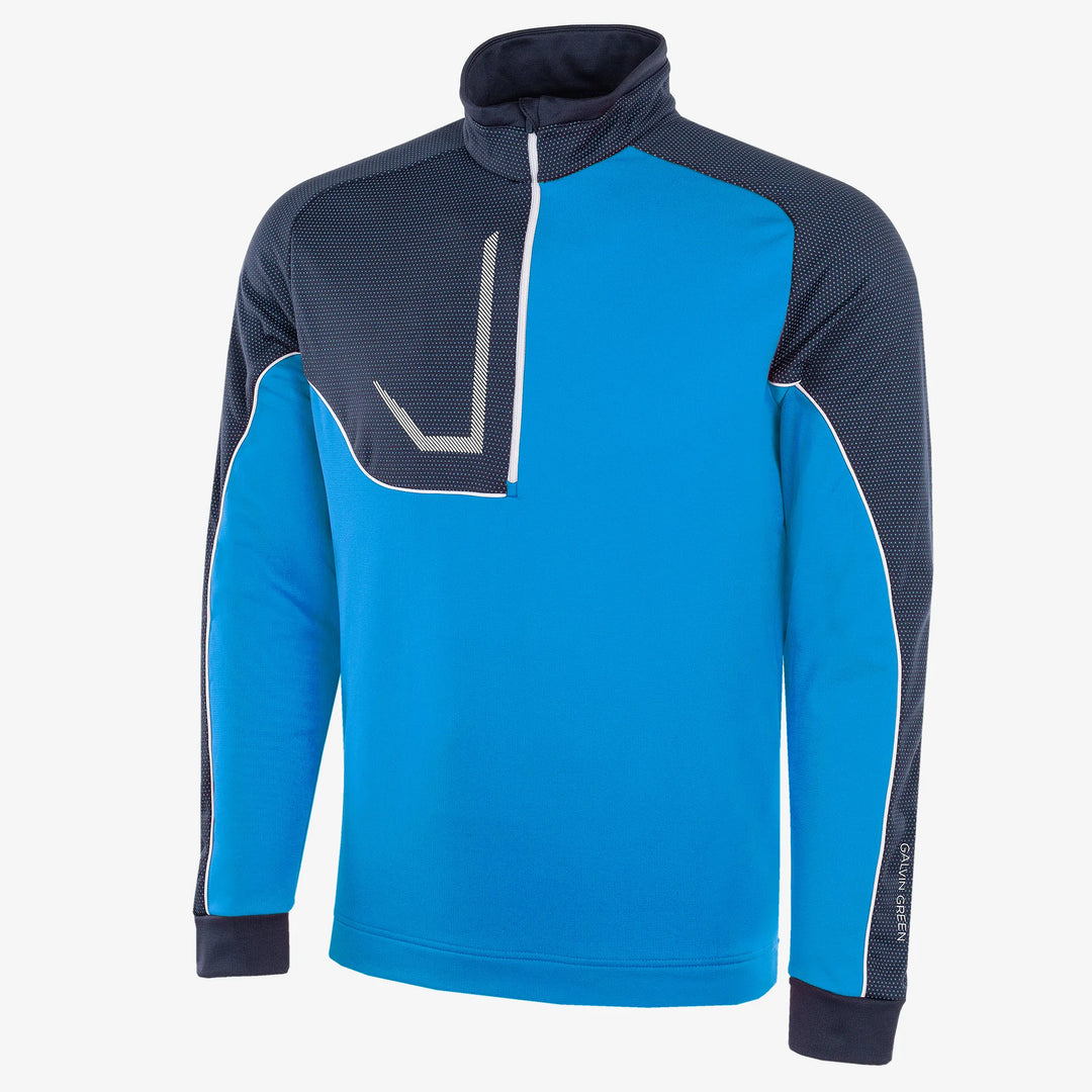 Daxton is a Insulating golf mid layer for Men in the color Blue/Navy/White(0)