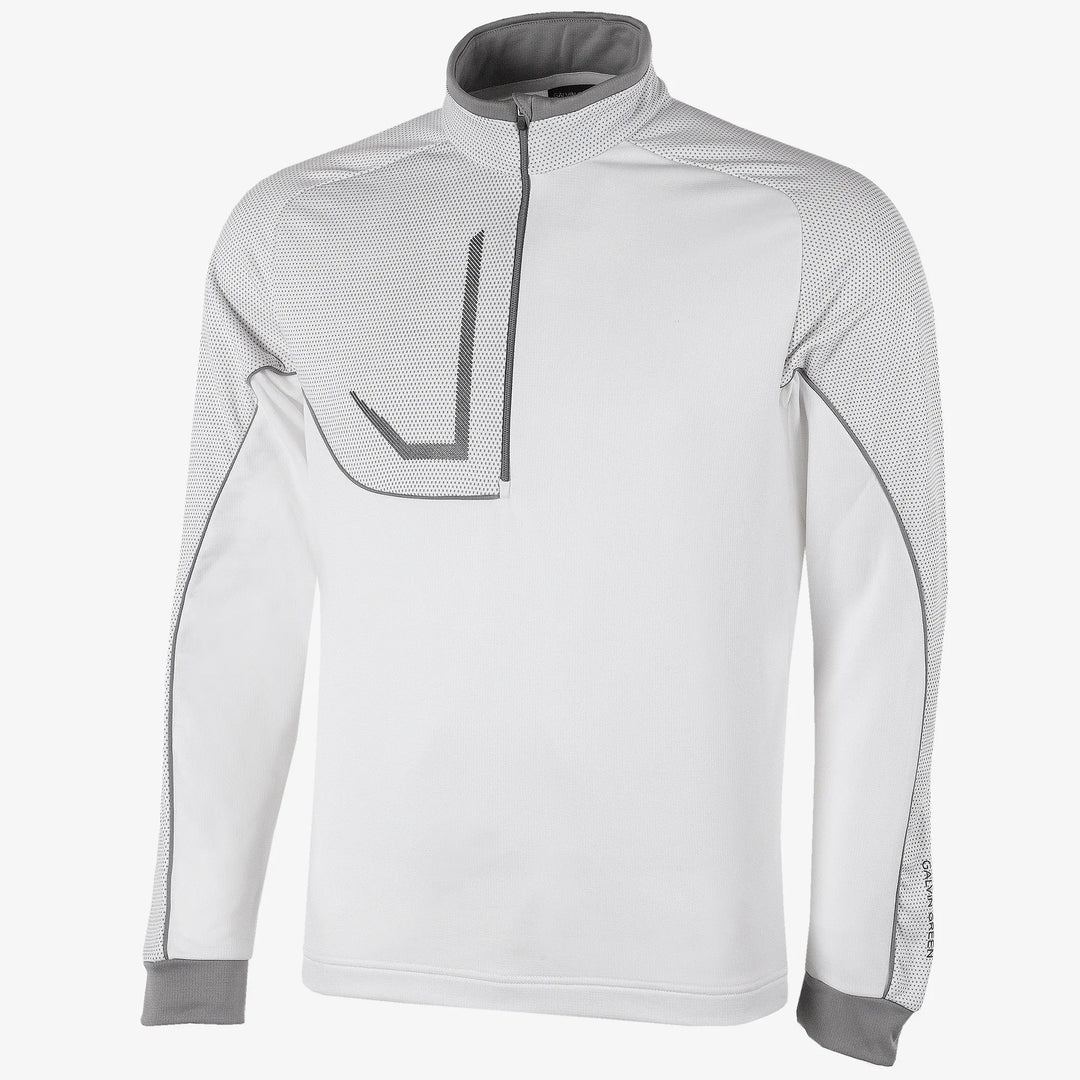 Daxton is a Insulating golf mid layer for Men in the color White/Cool Grey/Sharkskin(0)