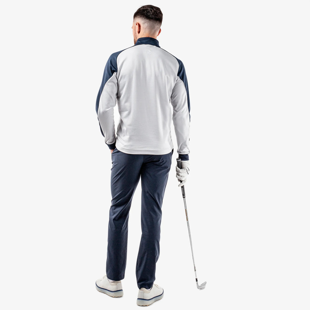 Daxton is a Insulating golf mid layer for Men in the color Navy/Cool Grey/White(6)