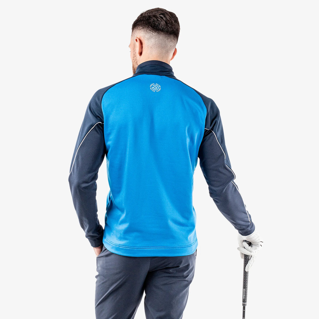Daxton is a Insulating golf mid layer for Men in the color Blue/Navy/White(4)