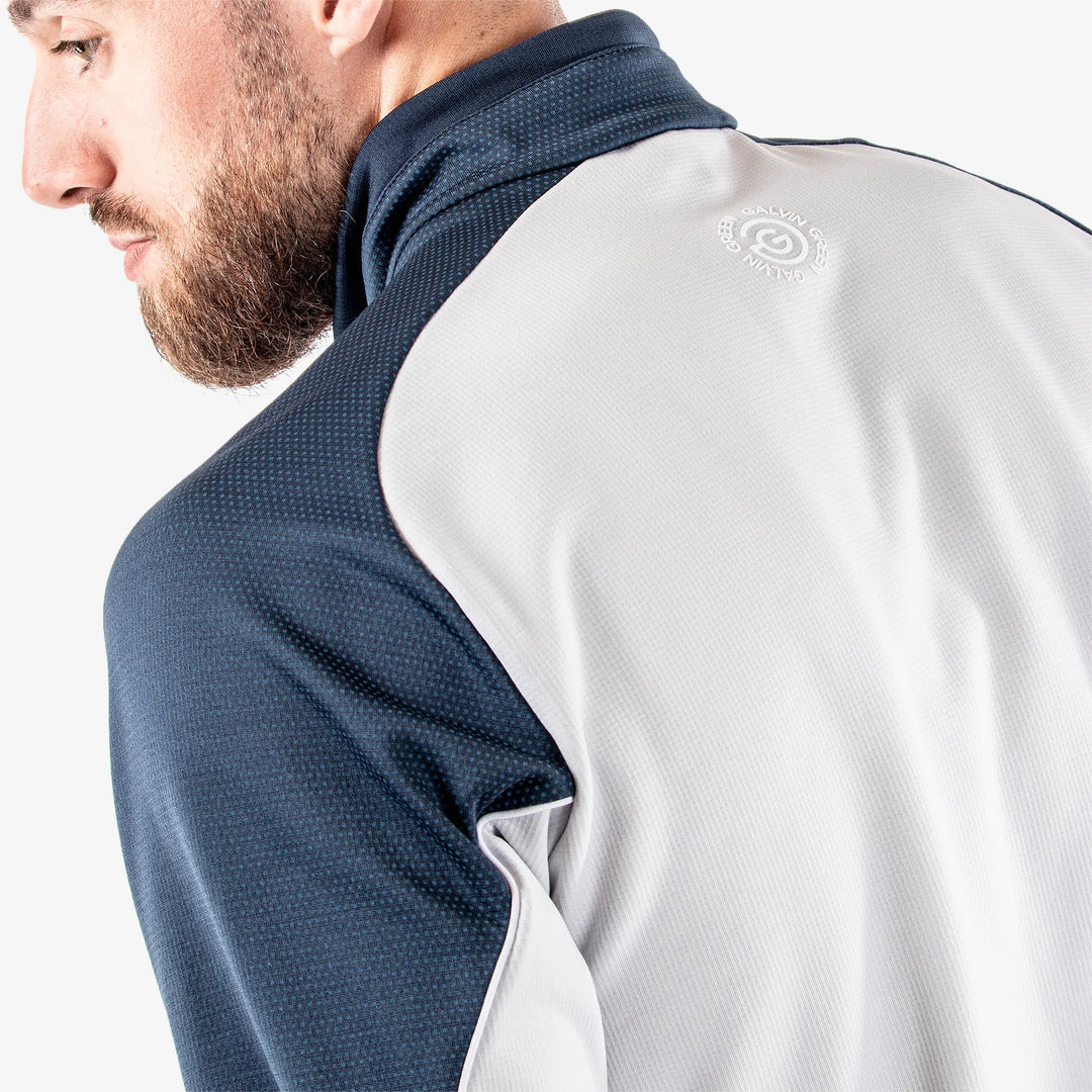 Daxton is a Insulating golf mid layer for Men in the color Navy/Cool Grey/White(5)