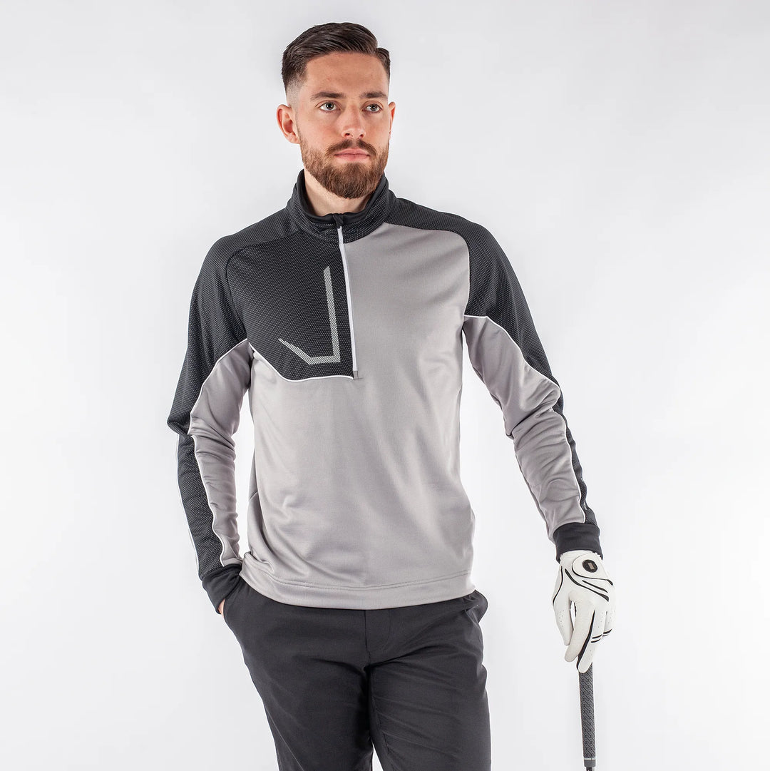 Daxton is a Insulating golf mid layer for Men in the color Fantastic Black(1)