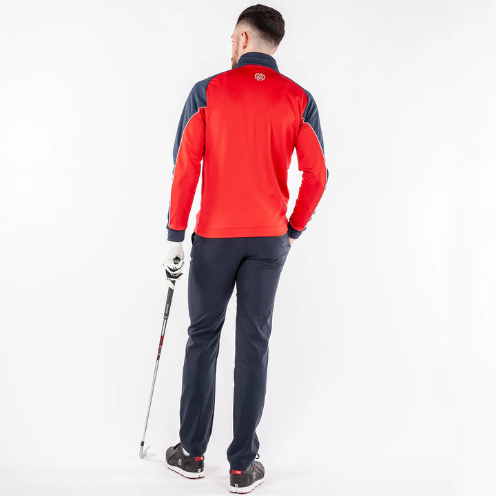 Daxton is a Insulating golf mid layer for Men in the color Sporty Red(9)