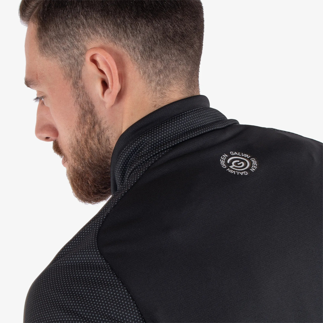 Daxton is a Insulating golf mid layer for Men in the color Black/Granite Grey/White(7)