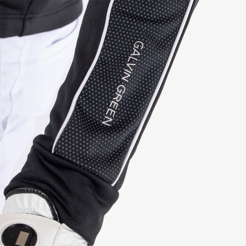Daxton is a Insulating golf mid layer for Men in the color Black/Granite Grey/White(4)