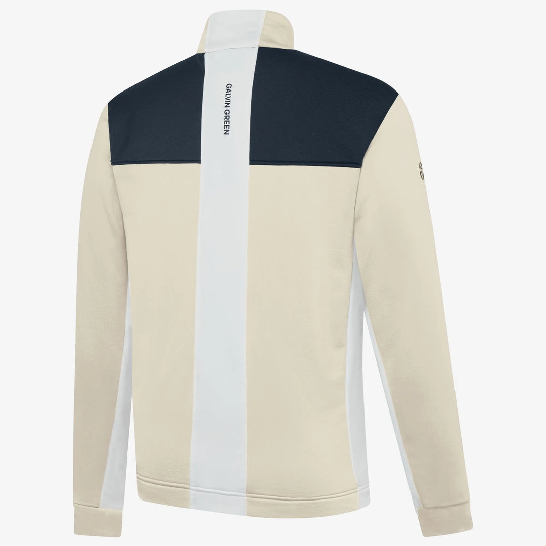 Dean is a Insulating golf mid layer for Men in the color Sand/Navy(6)
