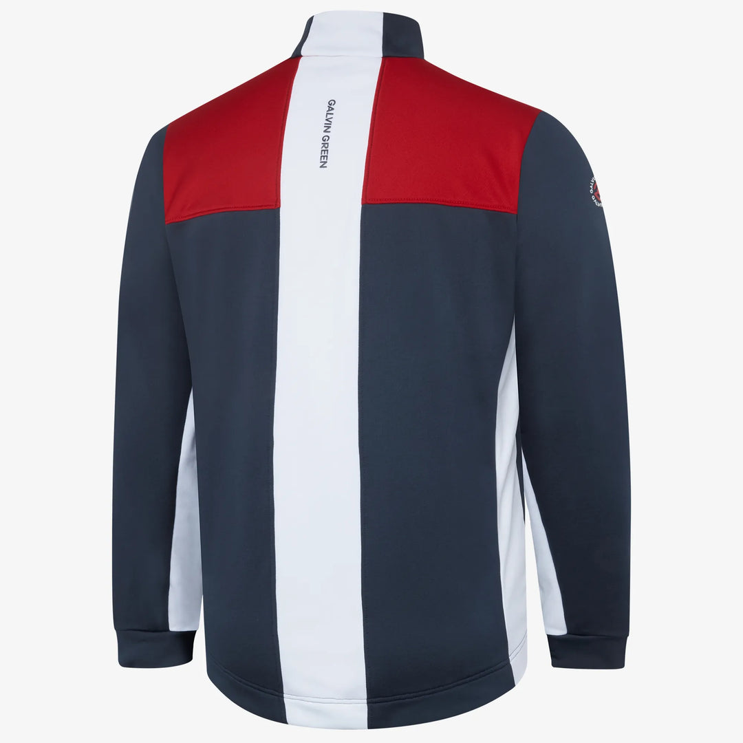 Dean is a Insulating golf mid layer for Men in the color Navy/Red(7)