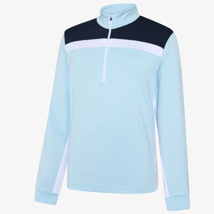Dean is a Insulating golf mid layer for Men in the color Crystal Blue/White/Navy(0)