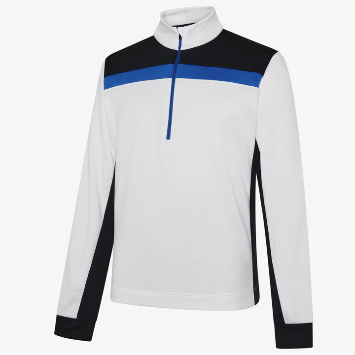 Dean is a Insulating golf mid layer for Men in the color Black/White/Royal Blue(0)