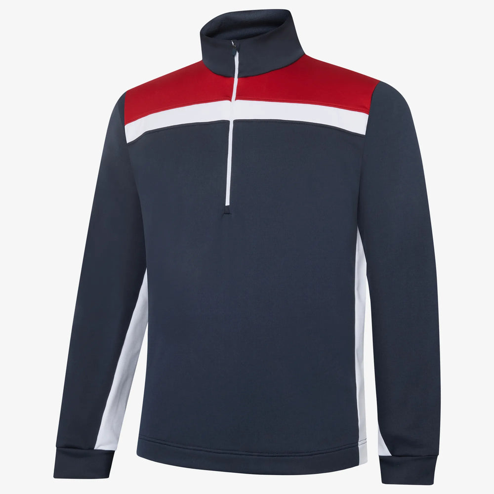 Dean is a Insulating golf mid layer for Men in the color Navy/Red(0)