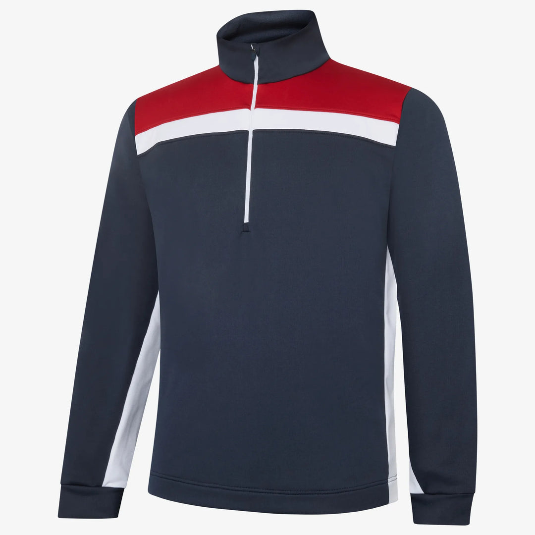 Dean is a Insulating golf mid layer for Men in the color Navy/Red(0)
