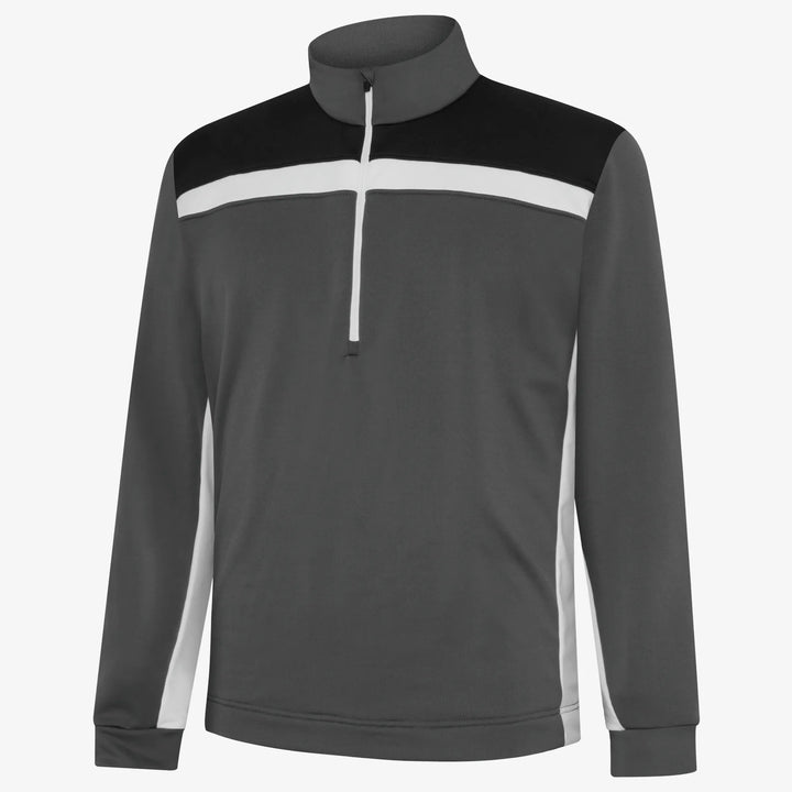 Dean is a Insulating golf mid layer for Men in the color Forged Iron/Black (0)
