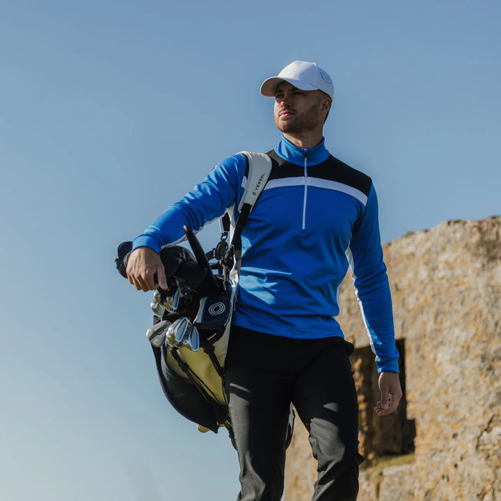 Dean is a Insulating golf mid layer for Men in the color Royal Blue/Black(8)