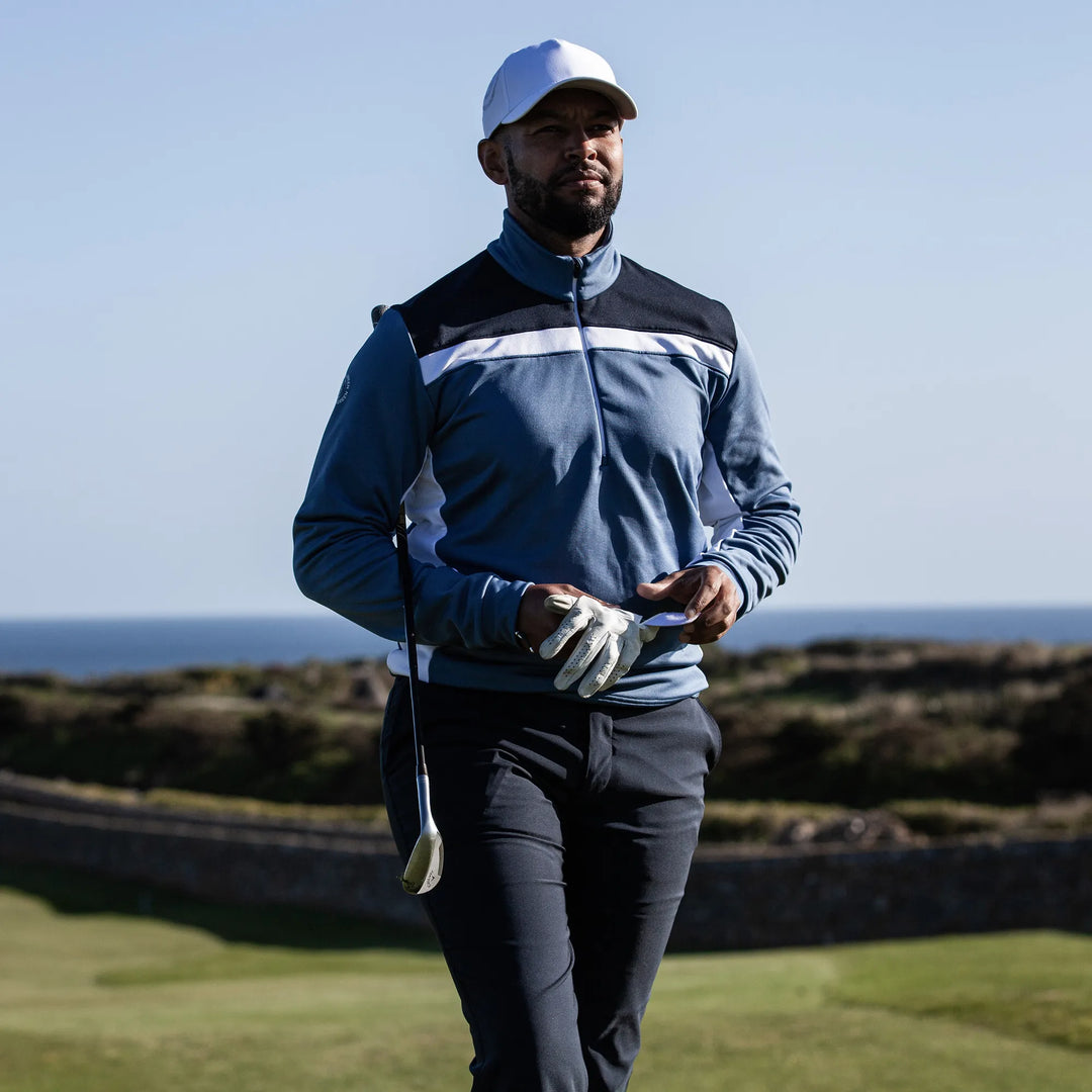 Dean is a Insulating golf mid layer for Men in the color Moonlight Blue/Navy(8)