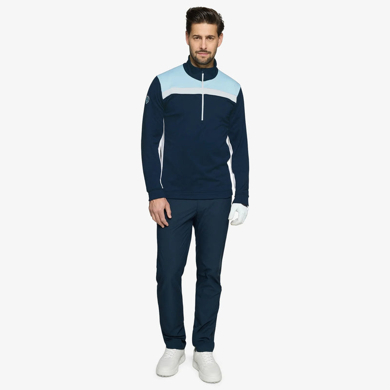 Dean is a Insulating golf mid layer for Men in the color Crystal Blue/Navy(2)