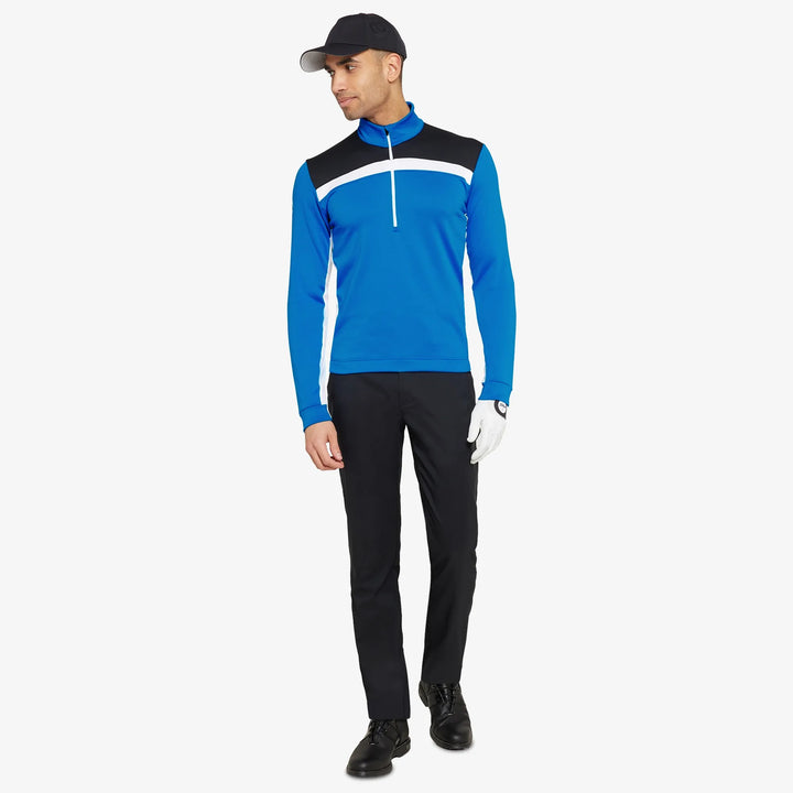 Dean is a Insulating golf mid layer for Men in the color Royal Blue/Black(2)