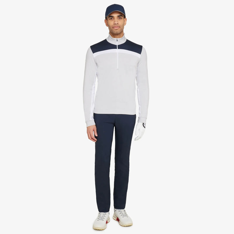 Dean is a Insulating golf mid layer for Men in the color Cool Grey/Navy(2)
