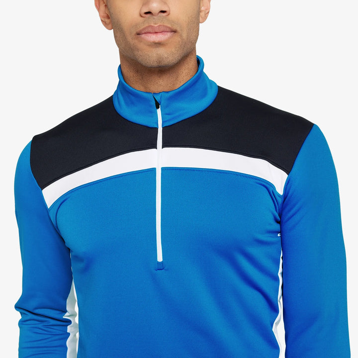 Dean is a Insulating golf mid layer for Men in the color Royal Blue/Black(3)