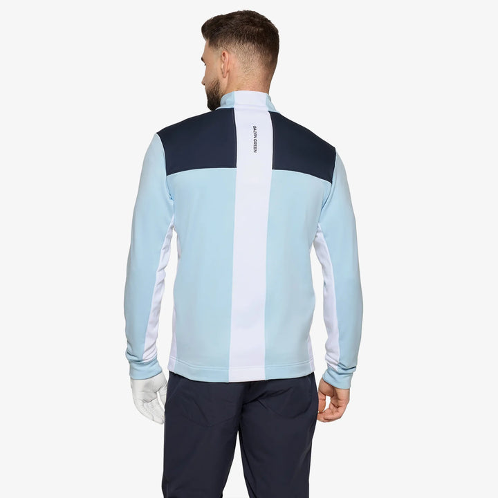 Dean is a Insulating golf mid layer for Men in the color Crystal Blue/White/Navy(4)
