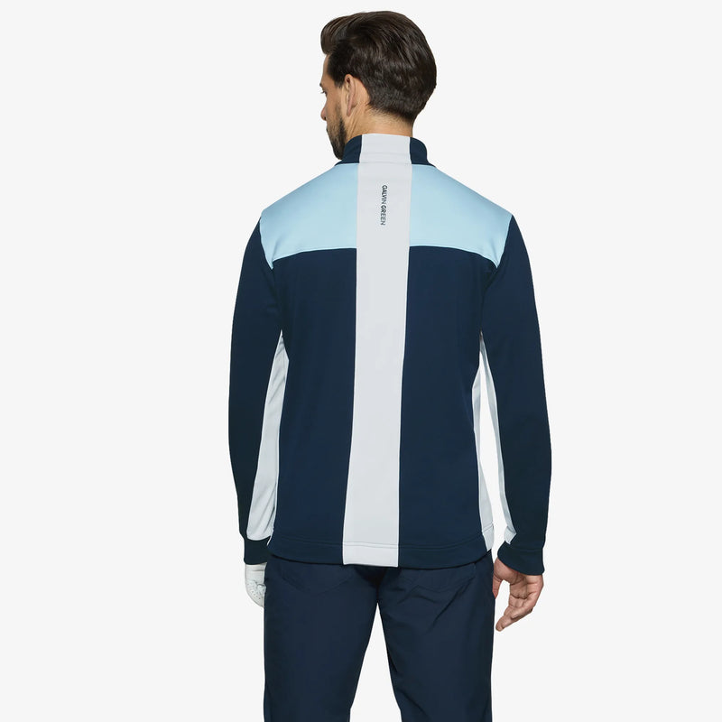 Dean is a Insulating golf mid layer for Men in the color Crystal Blue/Navy(4)
