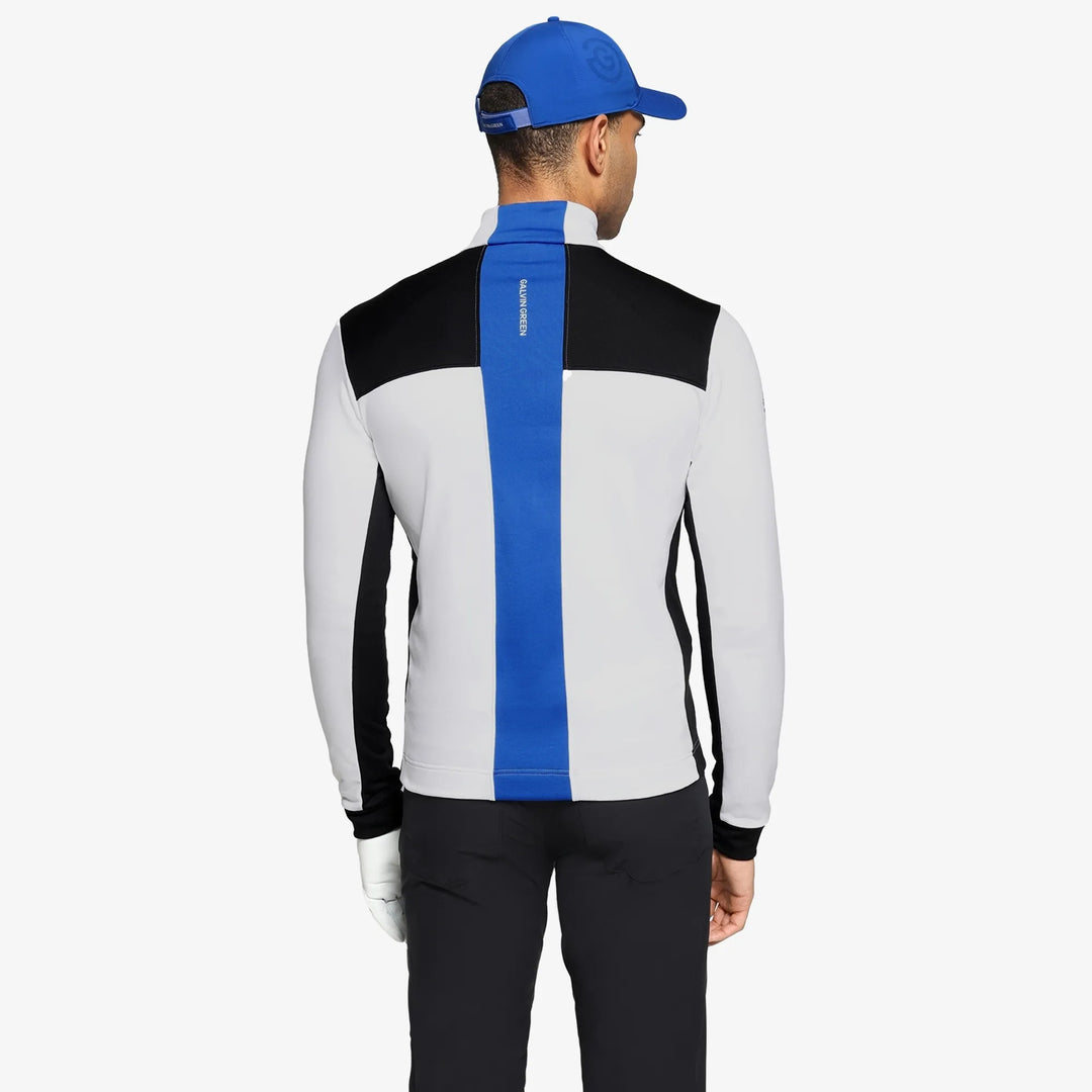Dean is a Insulating golf mid layer for Men in the color Black/White/Royal Blue(4)
