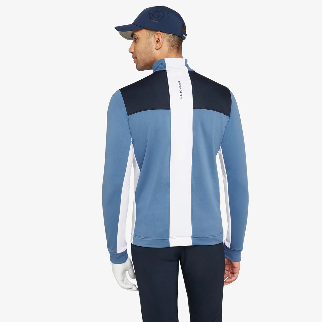 Dean is a Insulating golf mid layer for Men in the color Moonlight Blue/Navy(4)