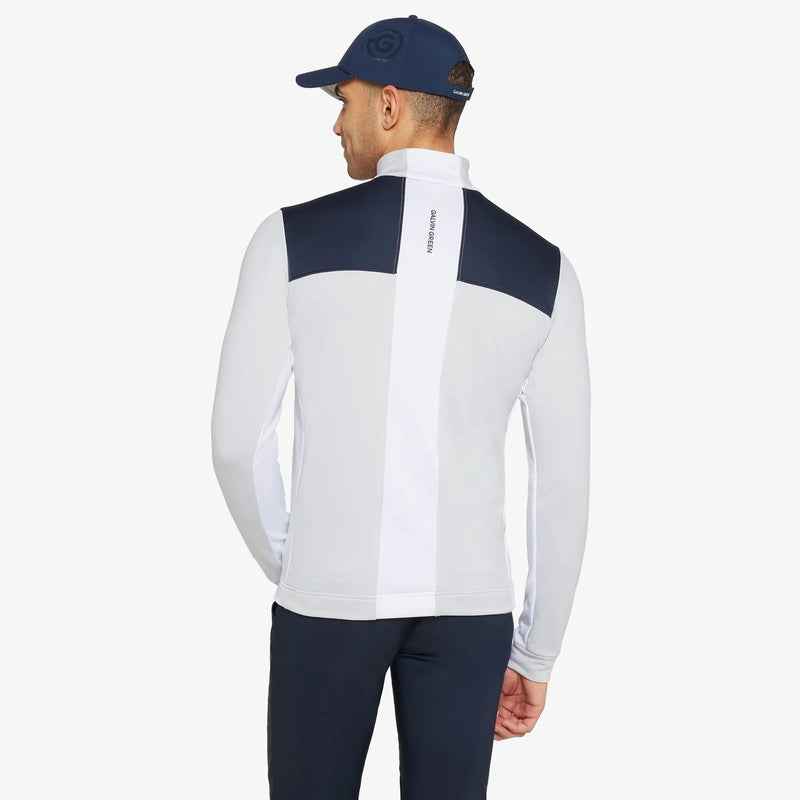 Dean is a Insulating golf mid layer for Men in the color Cool Grey/Navy(4)
