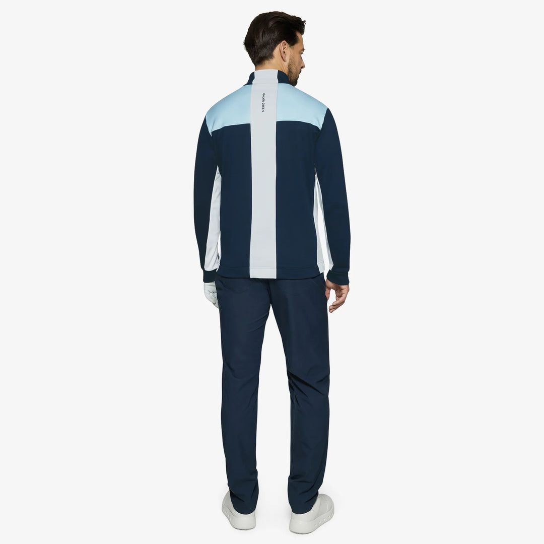 Dean is a Insulating golf mid layer for Men in the color Crystal Blue/Navy(5)