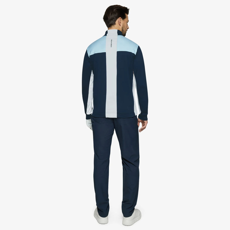 Dean is a Insulating golf mid layer for Men in the color Crystal Blue/Navy(5)