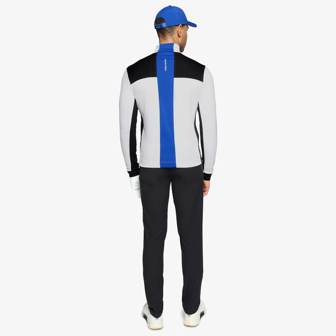 Dean is a Insulating golf mid layer for Men in the color Black/White/Royal Blue(5)