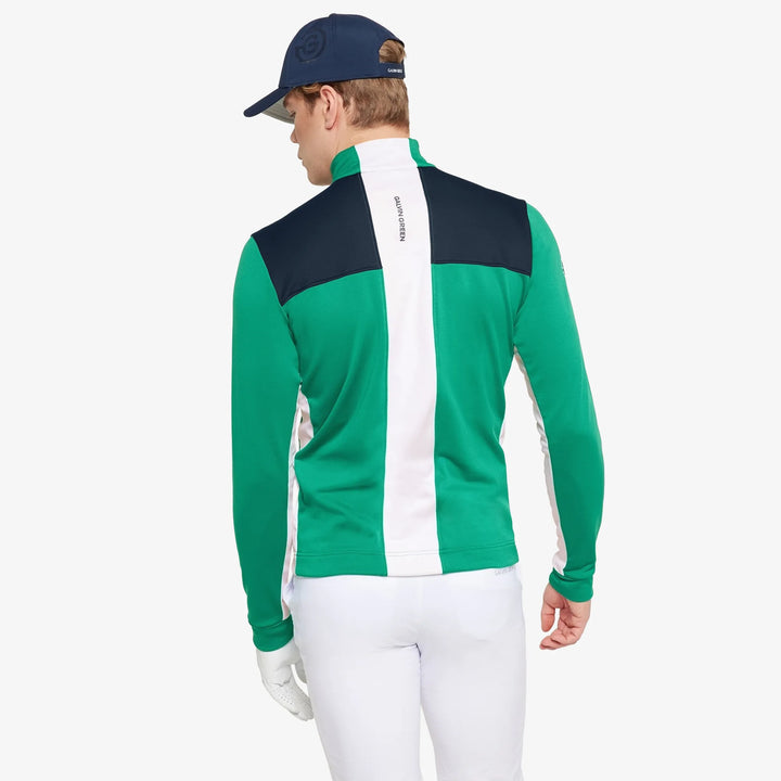 Dean is a Insulating golf mid layer for Men in the color Navy/Golf Green(3)