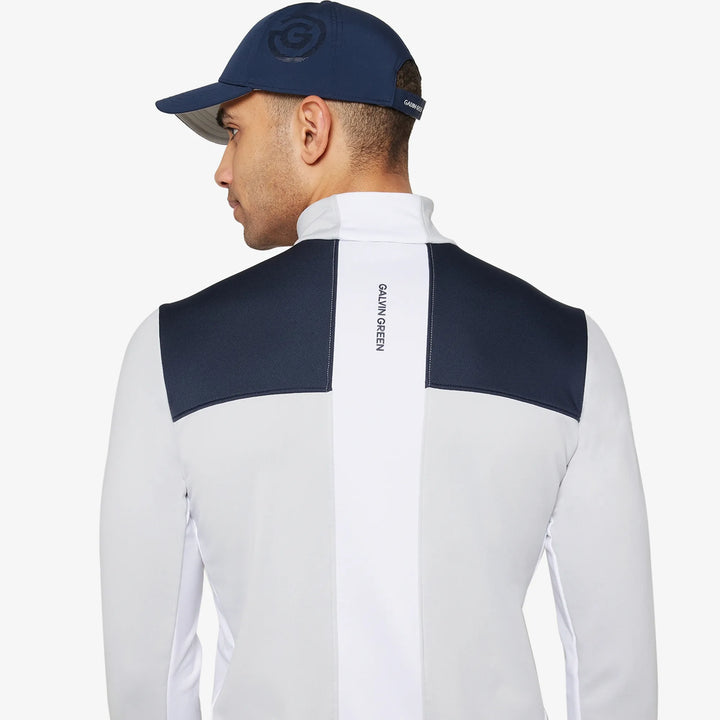 Dean is a Insulating golf mid layer for Men in the color Cool Grey/Navy(5)