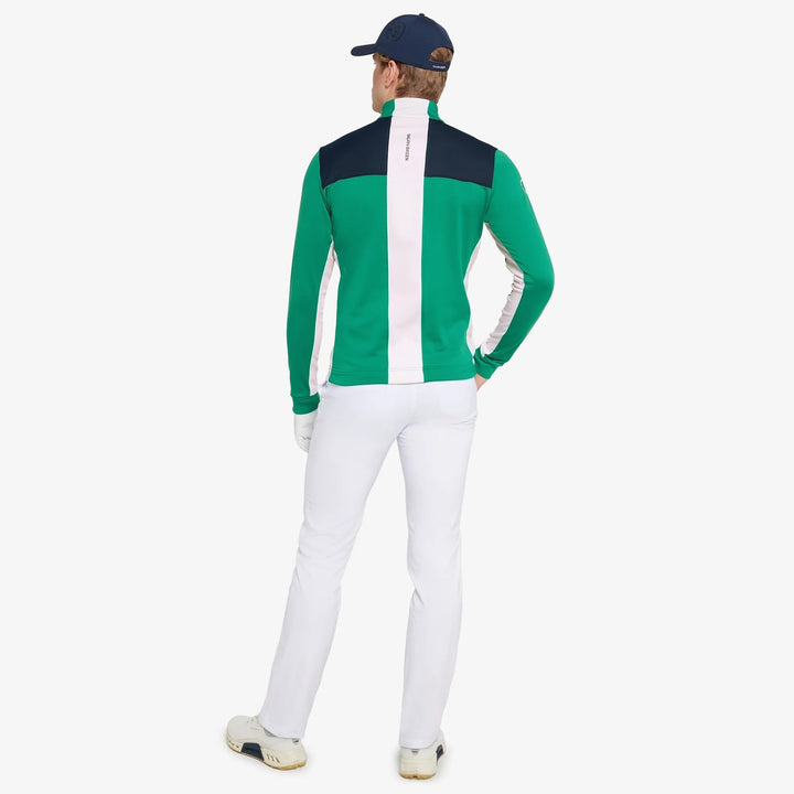 Dean is a Insulating golf mid layer for Men in the color Navy/Golf Green(5)