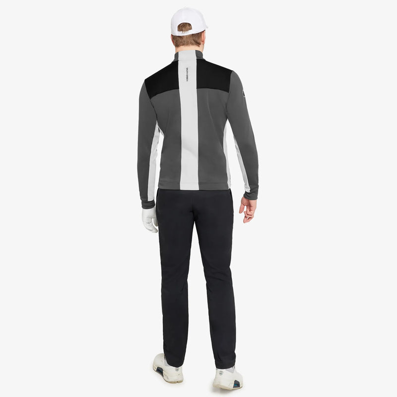 Dean is a Insulating golf mid layer for Men in the color Forged Iron/Black (6)