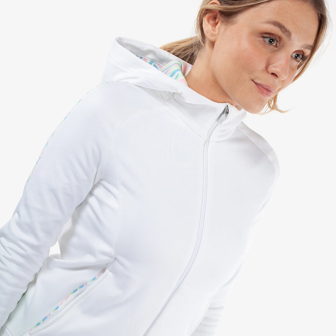 Debra is a Insulating golf sweatshirt for Women in the color White/Multicolor(3)